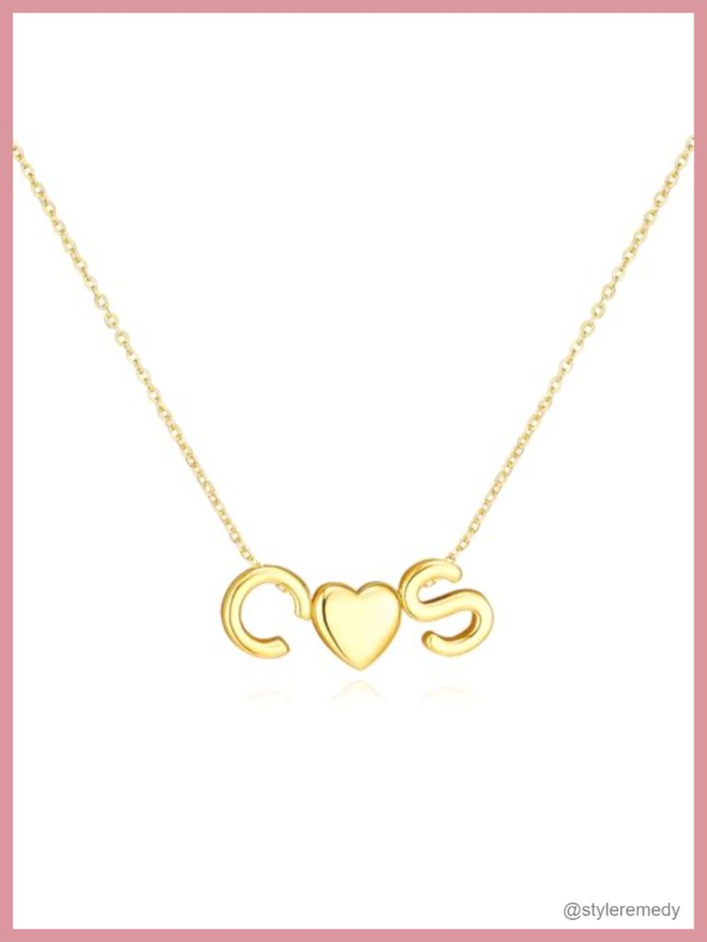 Initial Necklaces for Women 14k Gold Plated Layered Bubble Letter Pendant